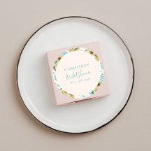 Turkos Solros Rutigt Bröllopsdusch 