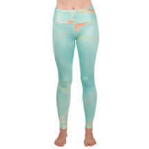 Turkos Stone Yoga Fold-over Waist Leggings