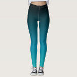 Turkos till Black Ombre Leggings<br><div class="desc">Svart till turkos-ombre-gradient.Bara färg!</div>