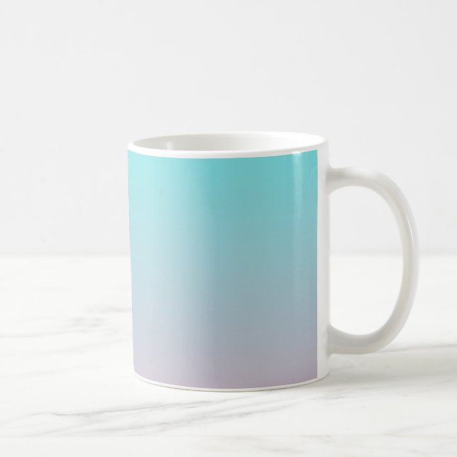 Turkos till Rosa Enkel Gradient Blandad Bakgrund Kaffemugg (Höger)