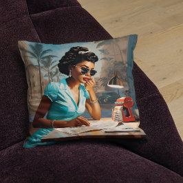 Turkos Tranquilitet A Vintage Muse Kudde