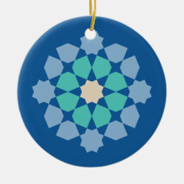 Turkos Tranquility Medaljong Julgransprydnad Keramik