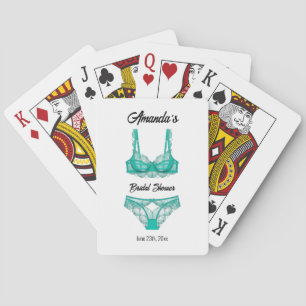Turkos Underkläder Bröllopsfest Casinokort