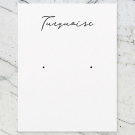 Turkos Uppläsning Juvelry Visning Card OSA Kort