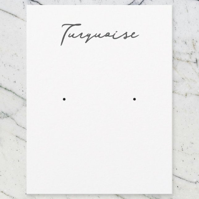 Turkos Uppläsning Juvelry Visning Card OSA Kort (Skapare uppladdad)