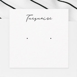 Turkos Uppläsning Juvelry Visning Card Tilläggskort