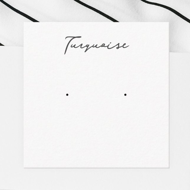 Turkos Uppläsning Juvelry Visning Card Tilläggskort (Skapare uppladdad)