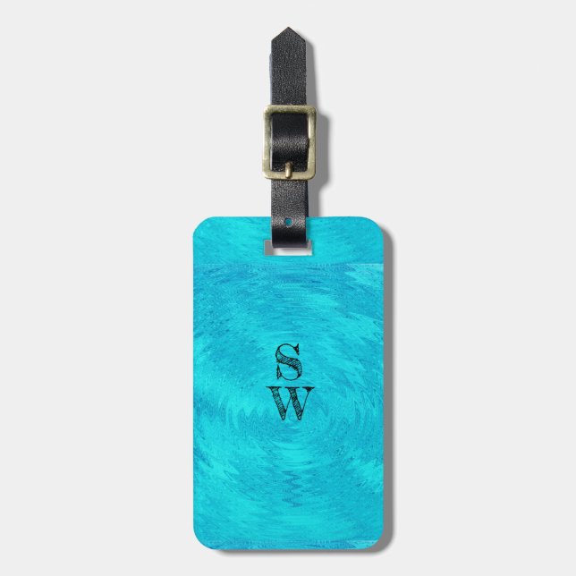 Turkos våg bagagebricka (Vertikal Framsida)