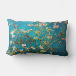 Turkos Van Gogh som blomstrar mandelträd Lumbarkudde