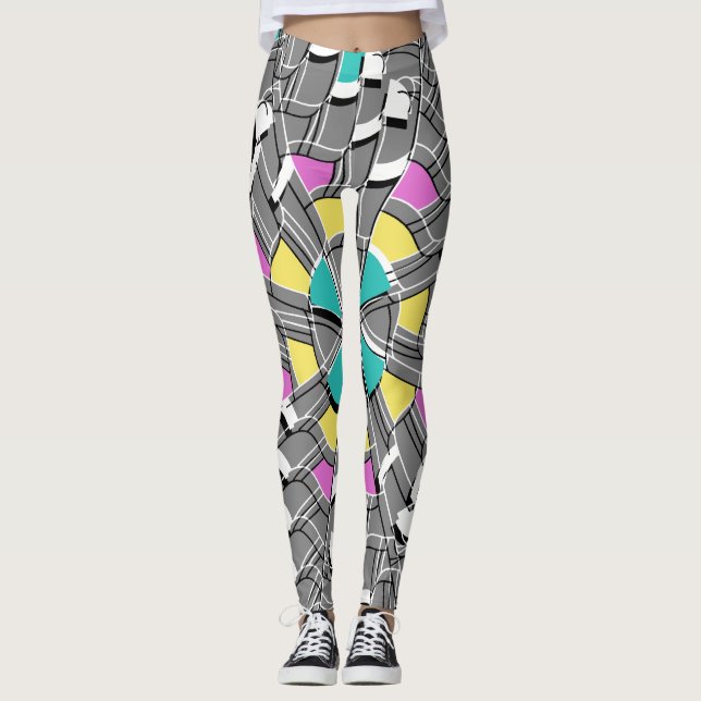 Turkos Virvel - Leggings (Framsida)