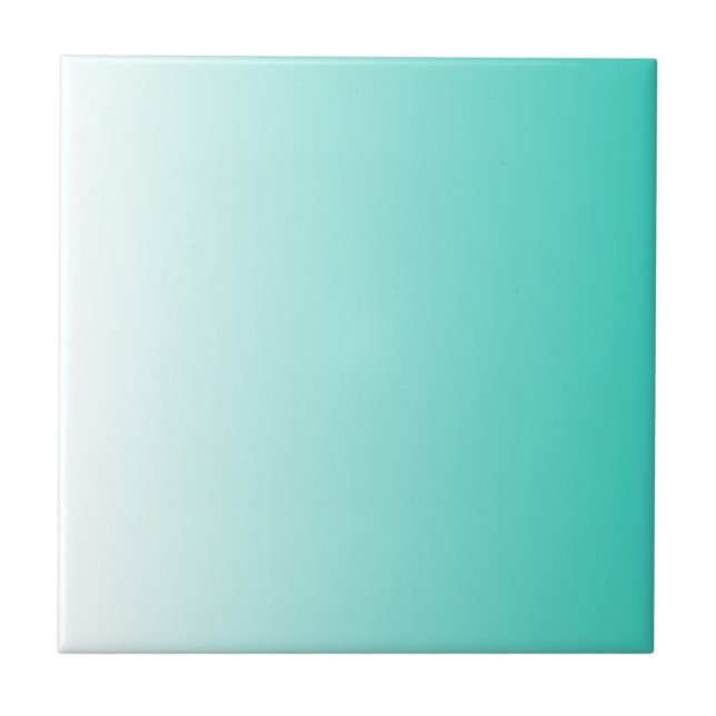 Turkos Vit Ombre Kakelplatta (Framsidan)