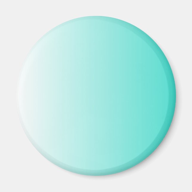 Turkos Vit Ombre Magnet (Framsidan)