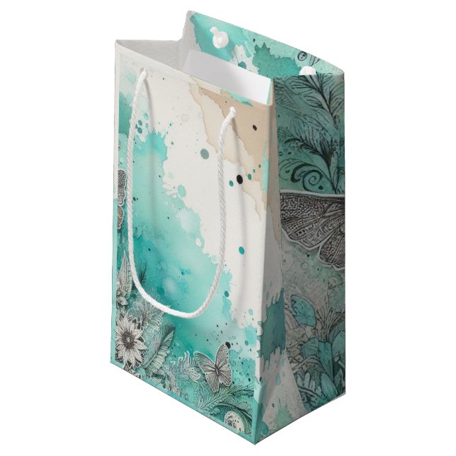 Turkos Watercolor Ephemera (Framsidan Vinklad)