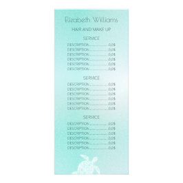 Turkos White Turtle Coastal Reklamkort