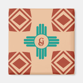 Turkos Zia Tribal Brown Tan Magnet