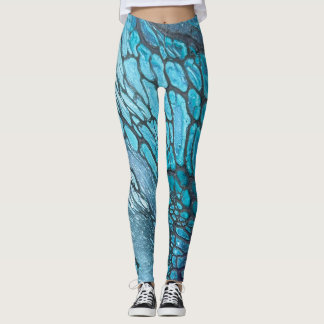 Turkosa drakfjällstights leggings