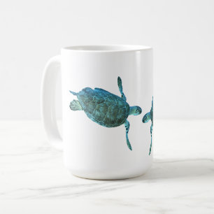 Turkosblå havssköldpaddor Ocean Elegant Strand Kaffemugg