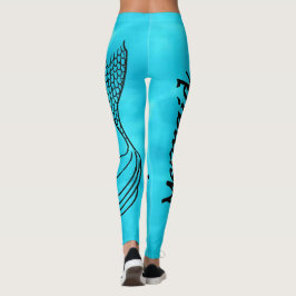 Turkosblå Mermaid Squad-leggings Leggings