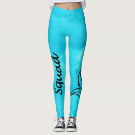 Turkosblå Mermaid Squad-leggings Leggings