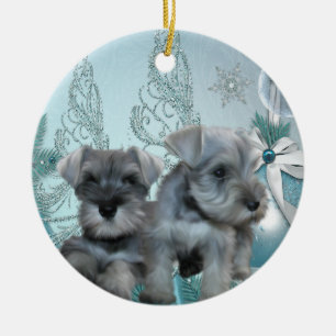 Turkosblå Schnauzer Valp Julgranskula