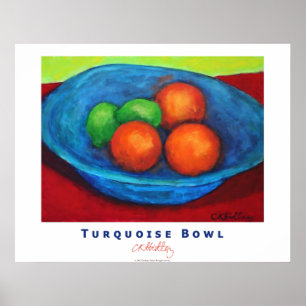 Turkosbunkeaffisch Poster
