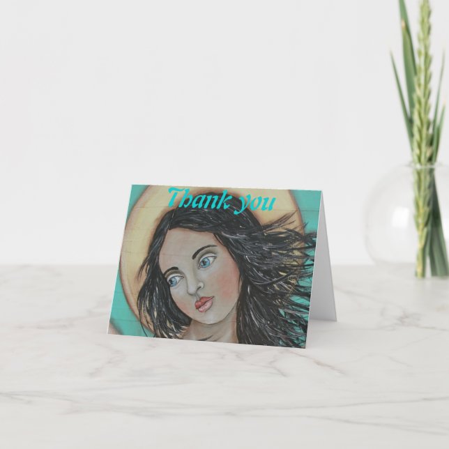 Turkosdrömmar Tack Kort (Framsida)