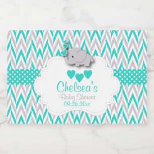 Turkoselefantbaby shower mat etiketter