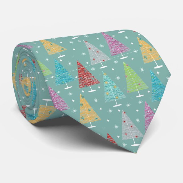 Turkoska Retro Julgranar Slips (Rullad)