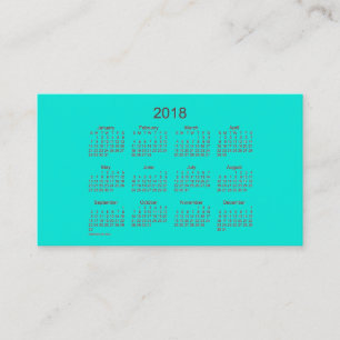 Turkoskalender 2018 vid den Janz visitkorten Visitkort