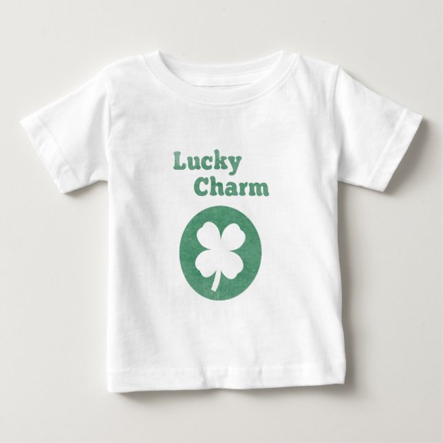 Turkosklöver för tur Baby T-shirt (Framsida)