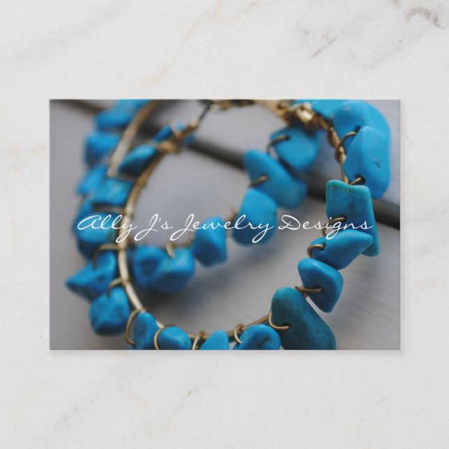 Turkosörhängevisitkortar Visitkort (Framsida)