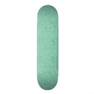 Turkospionmönster Old School Skateboard Bräda 21,6 Cm