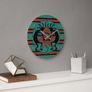 TurkosSouthwestdesign Kokopelli Stor Klocka