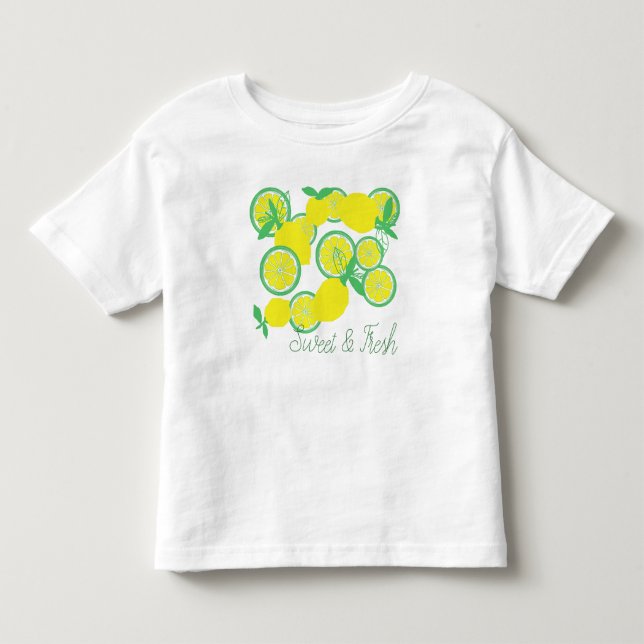 Turkost citron Söt & färsk topp för småbarn T Shirt (Framsida)