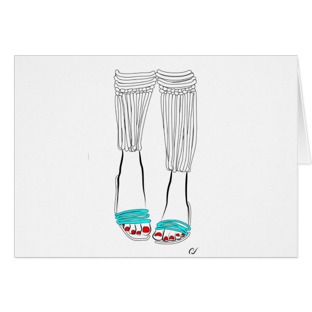 Turkostofflor Hälsningskort (Framsidan Horizontal)