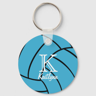TurkosvolleybollMonogram Keychain Nyckelring