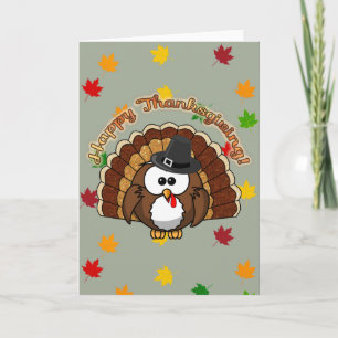 Turkowl - Thanksgiving kort med mera