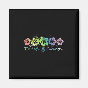 Turks& Caicos Watercolor Beach Design _ Trave Magnet