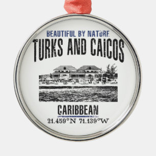 Turks and Caicos Islands Julgransprydnad Metall