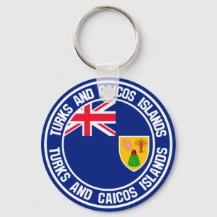 Turks and Caicos Islands rundaEmblem Nyckelring