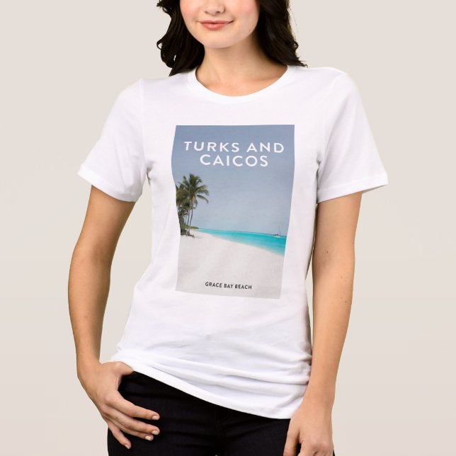 Turks Caicos Grace Bay Dröm T Shirt (Framsida)