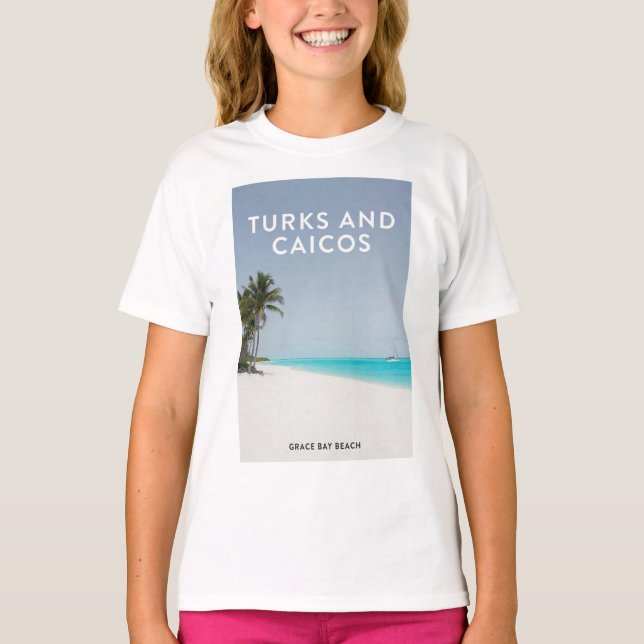 Turks Caicos Grace Bay Dröm T Shirt (Framsida)