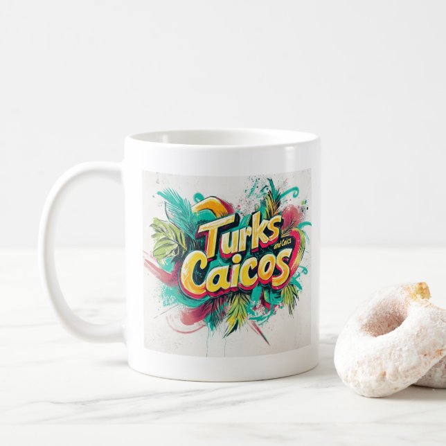 Turks & Caicos Graffiti Vibes: Island Street Art Kaffemugg (Med munk)