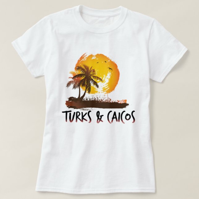 Turks & Caicos grunge T Shirt (Design framsida)
