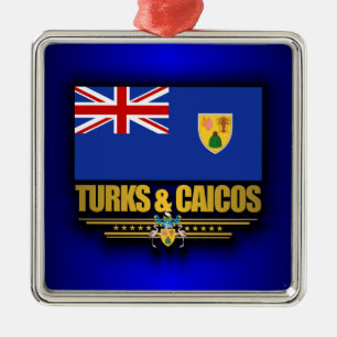 Turks & Caicos pride Julgransprydnad Metall