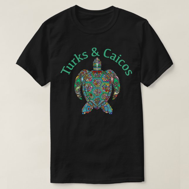 Turks Caicos TShirt Tribal Turtle Gift TShirt T Shirt (Design framsida)