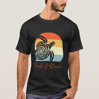 Turks Caicos Västindien Sea Turtle Vacation T Shirt