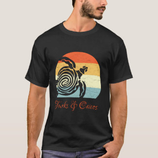 Turks Caicos Västindien Sea Turtle Vacation T Shirt