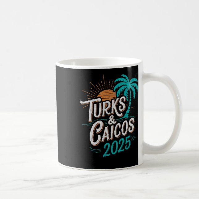 Turks Caicosöarna 2025 Vacation Souvenirs - Uni Kaffemugg (Höger)