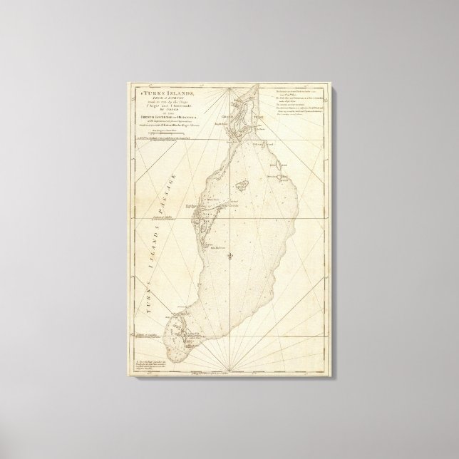 Turks-öarna Canvastryck (Framsida)